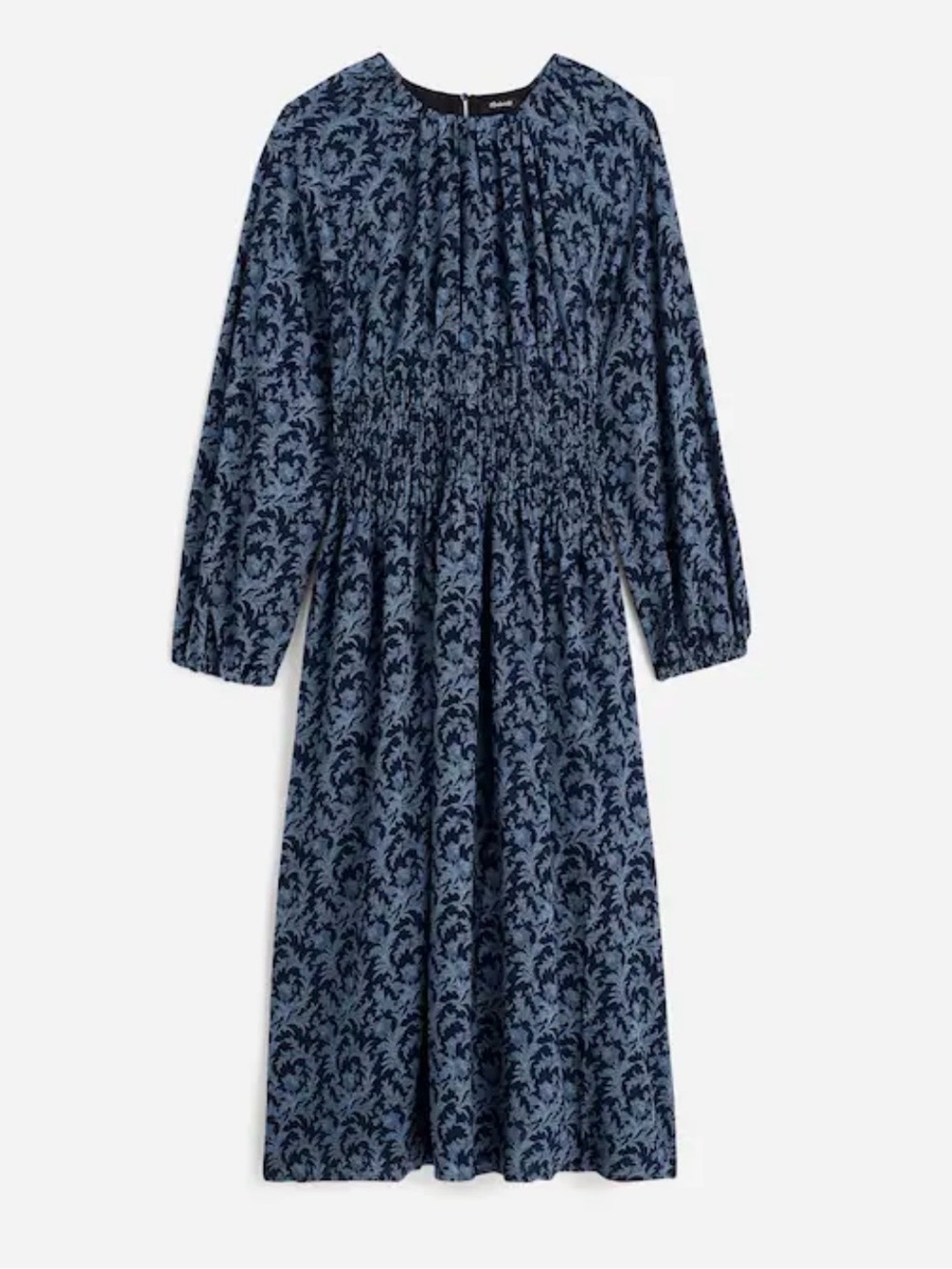 NWT Madewell Floral Indigo Dress